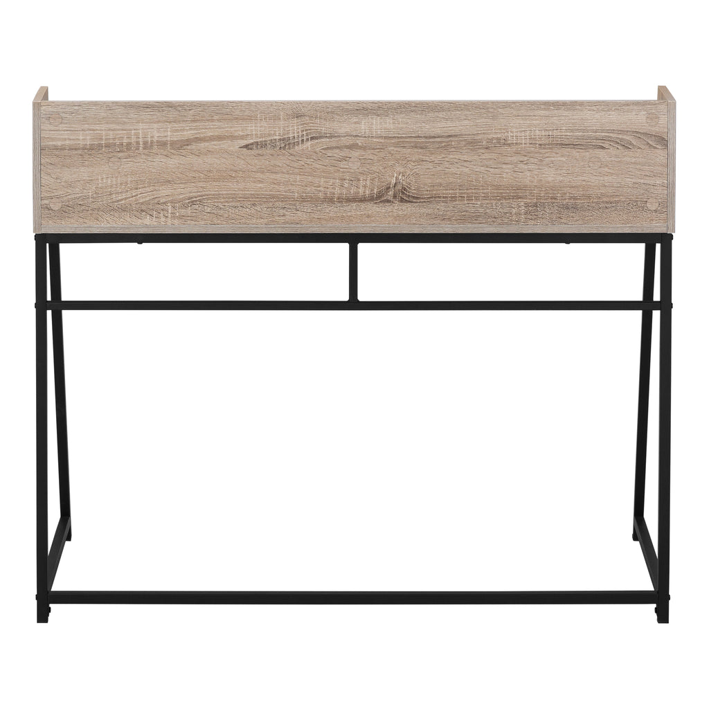 COMPUTER DESK - 48""L / DARK TAUPE / BLACK METAL