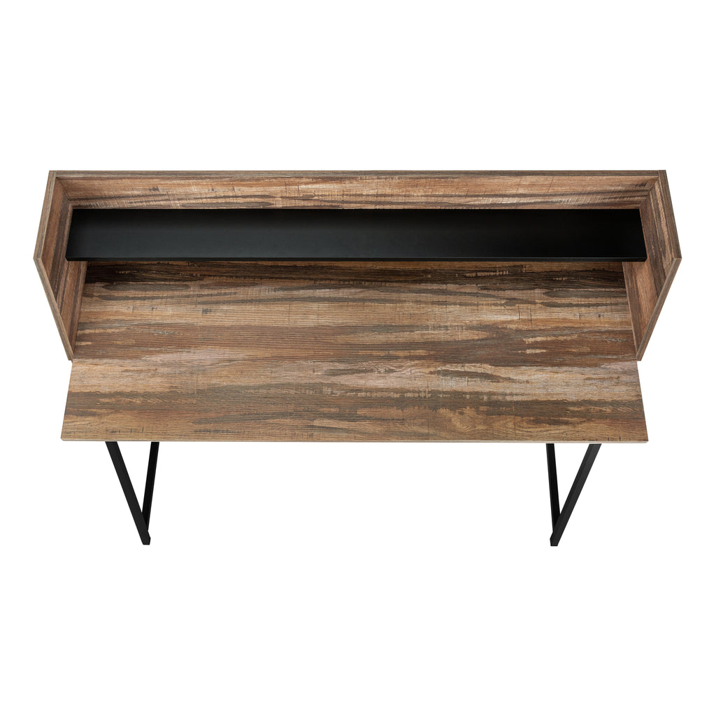 COMPUTER DESK - 48""L / BROWN RECLAIMED WOOD / BLACK METAL
