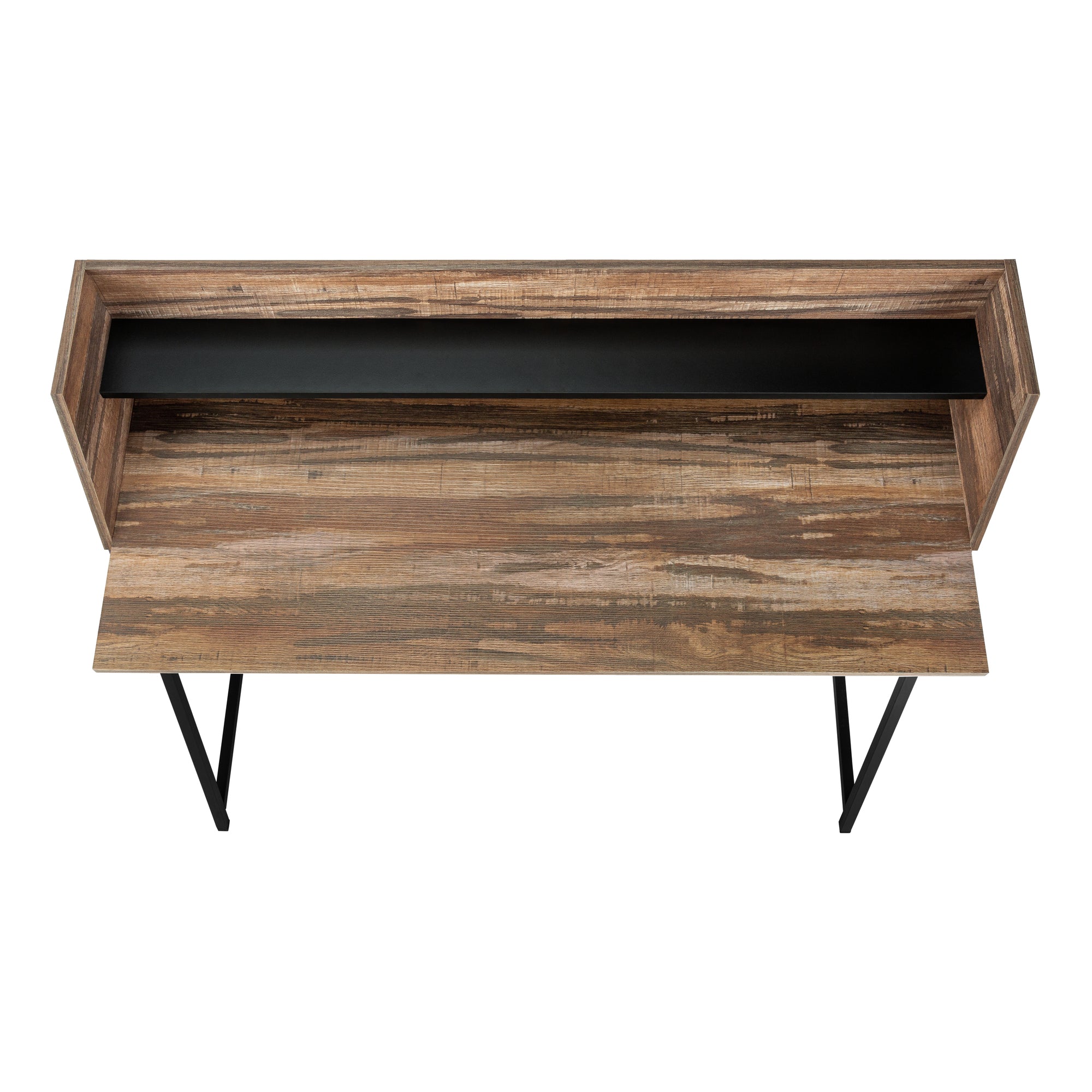 COMPUTER DESK - 48""L / BROWN RECLAIMED WOOD / BLACK METAL