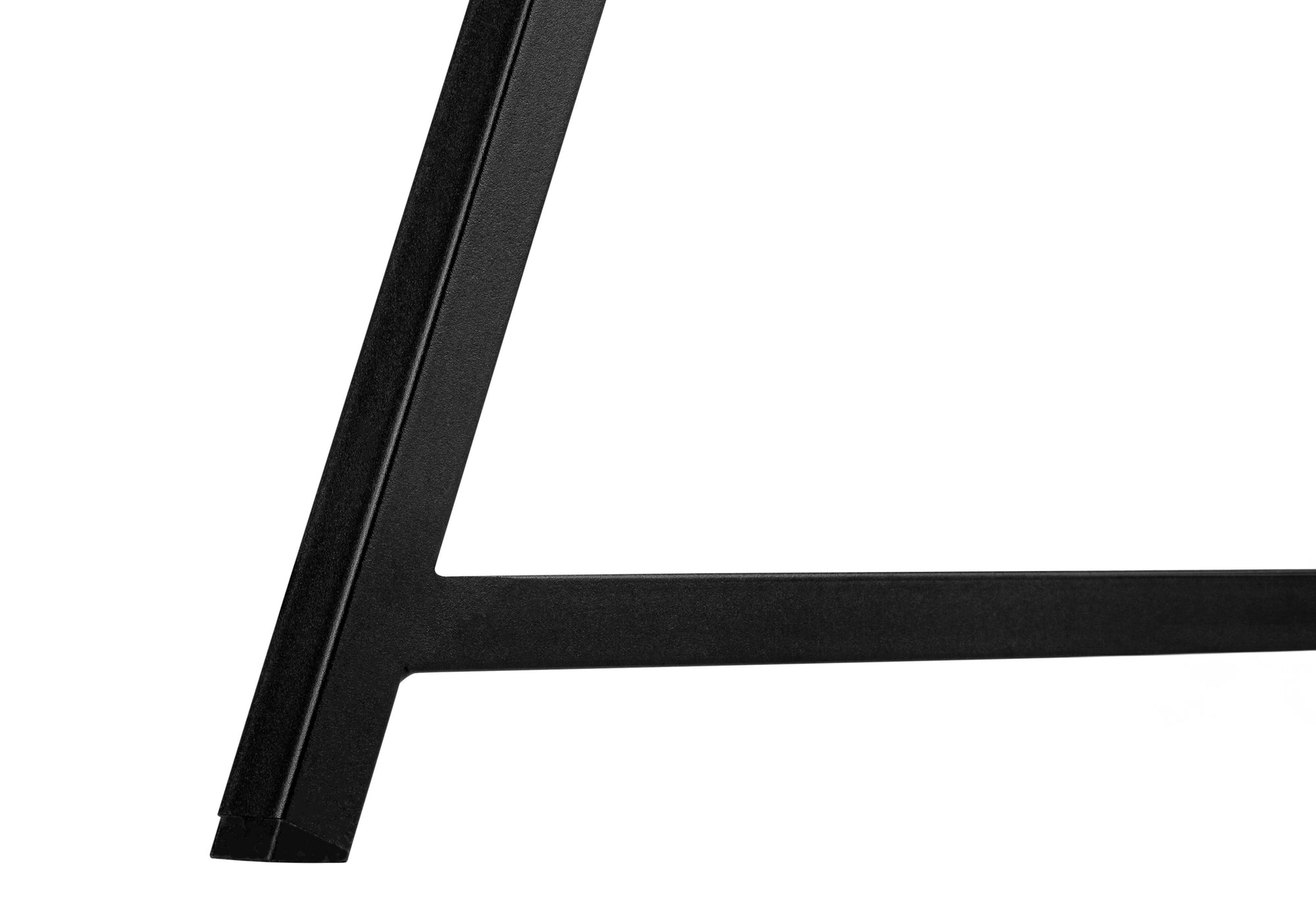 COMPUTER DESK - 48""L / WHITE MARBLE-LOOK / BLACK METAL