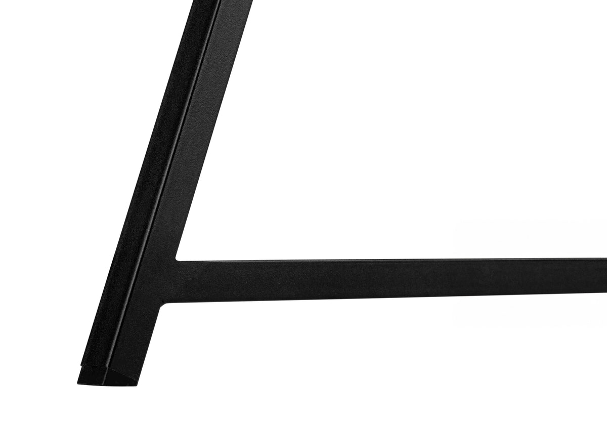 COMPUTER DESK - 48""L / GREY STONE-LOOK / BLACK METAL