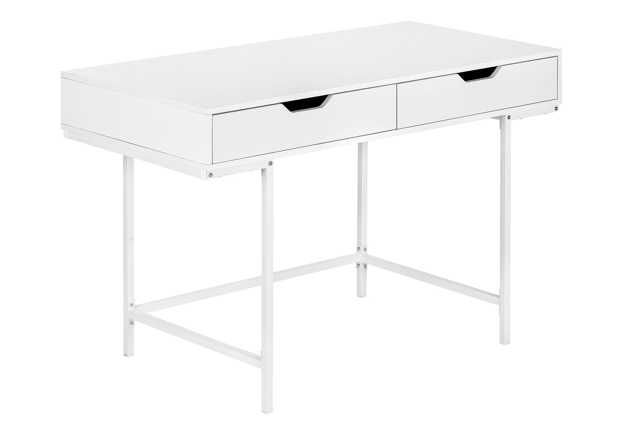 COMPUTER DESK - 48""L / WHITE / WHITE METAL