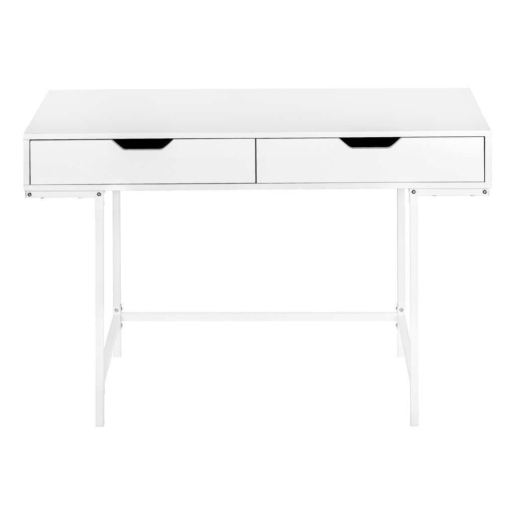 COMPUTER DESK - 48""L / WHITE / WHITE METAL