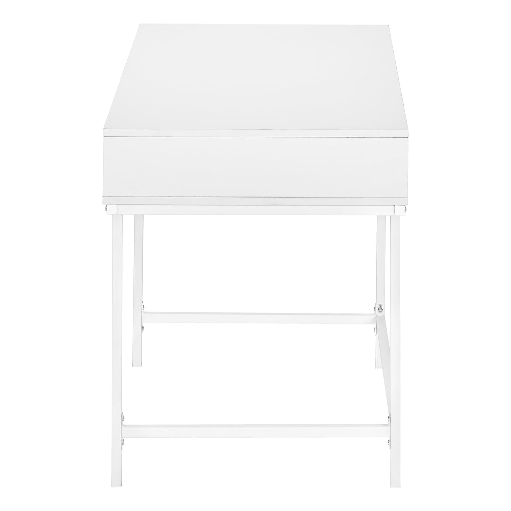 COMPUTER DESK - 48""L / WHITE / WHITE METAL