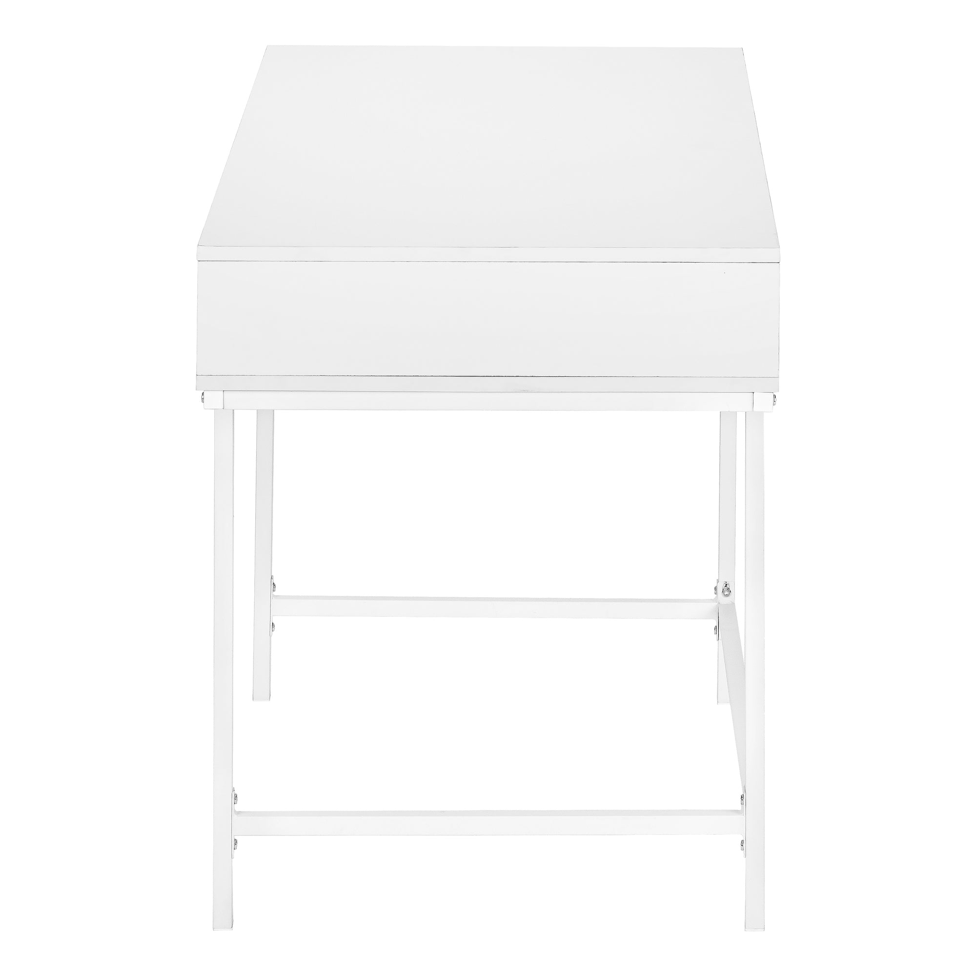 COMPUTER DESK - 48""L / WHITE / WHITE METAL