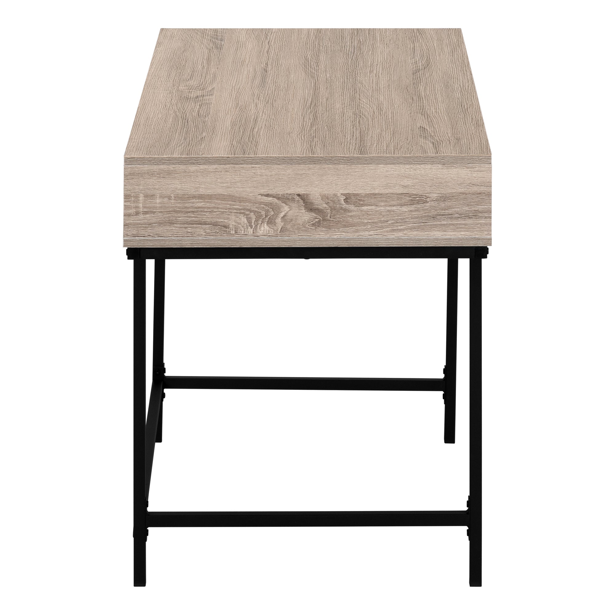 COMPUTER DESK - 48""L / DARK TAUPE / BLACK METAL