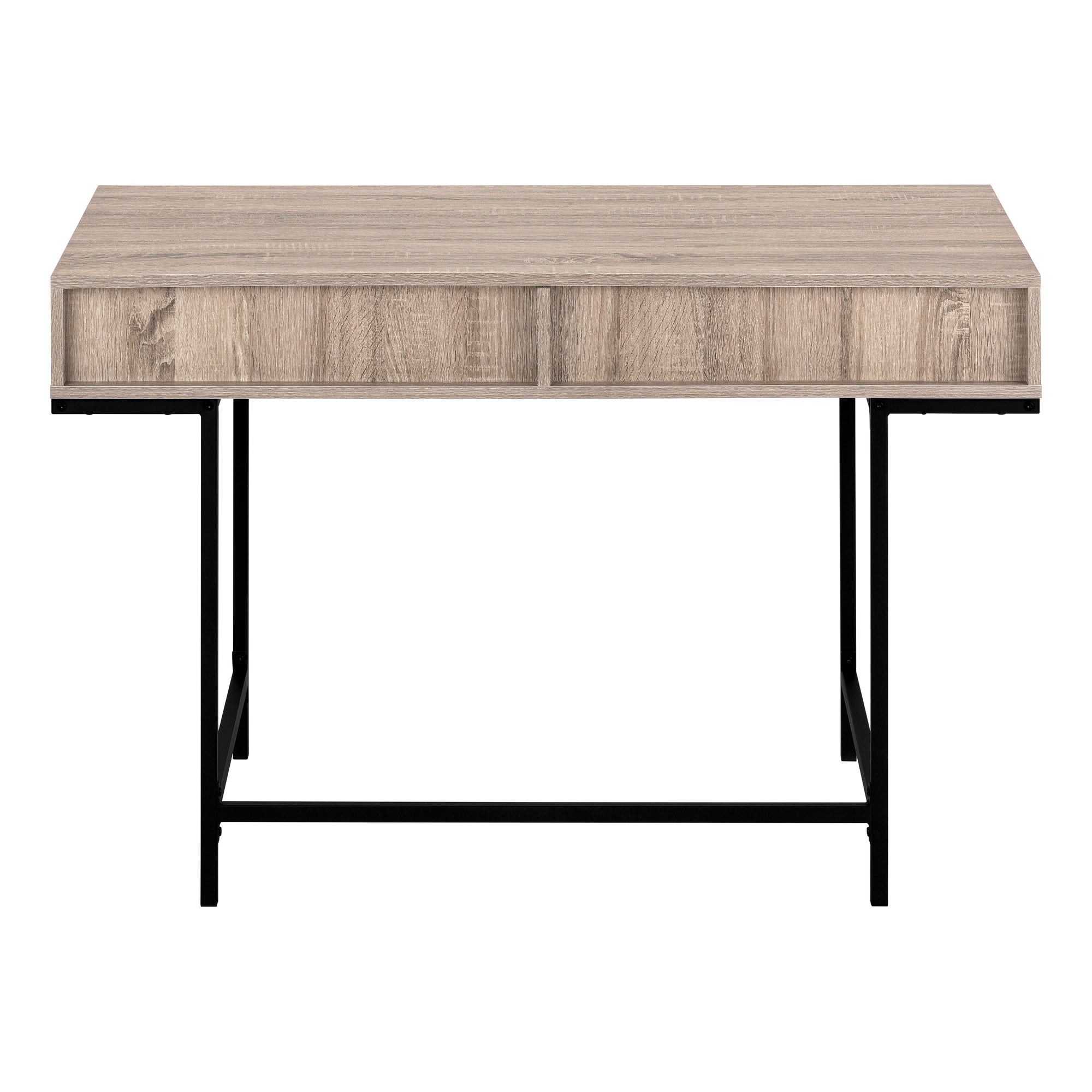 COMPUTER DESK - 48""L / DARK TAUPE / BLACK METAL