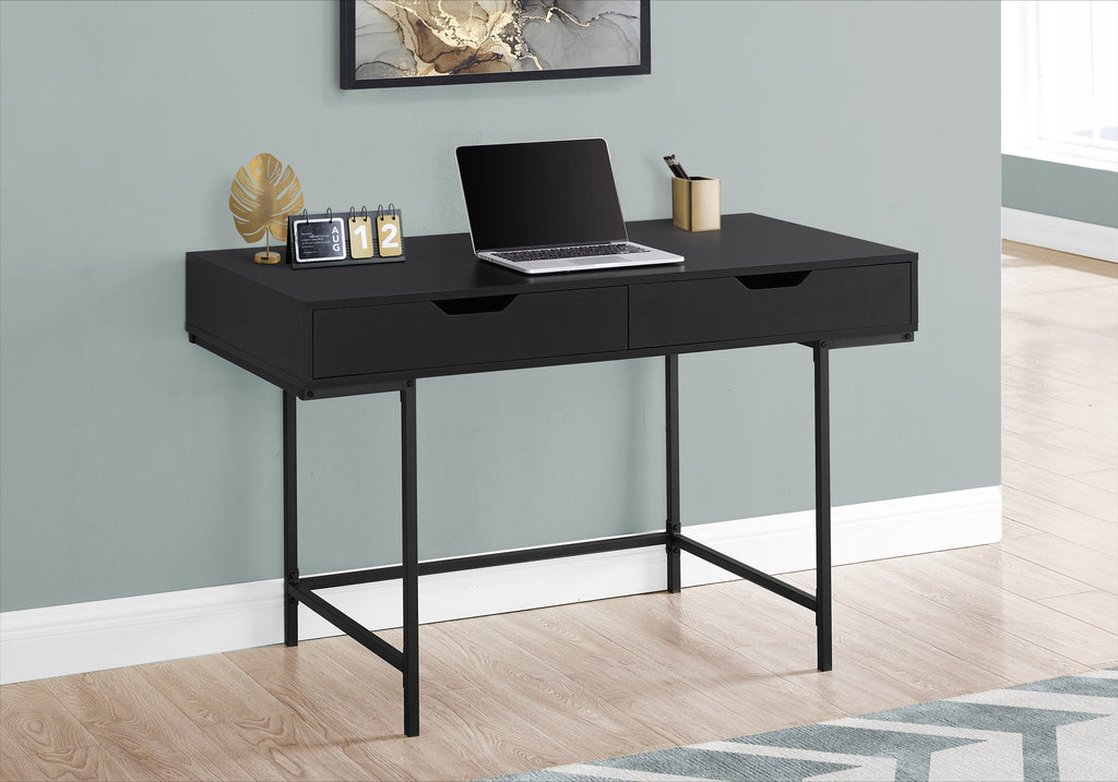 COMPUTER DESK - 48""L / BLACK / BLACK METAL