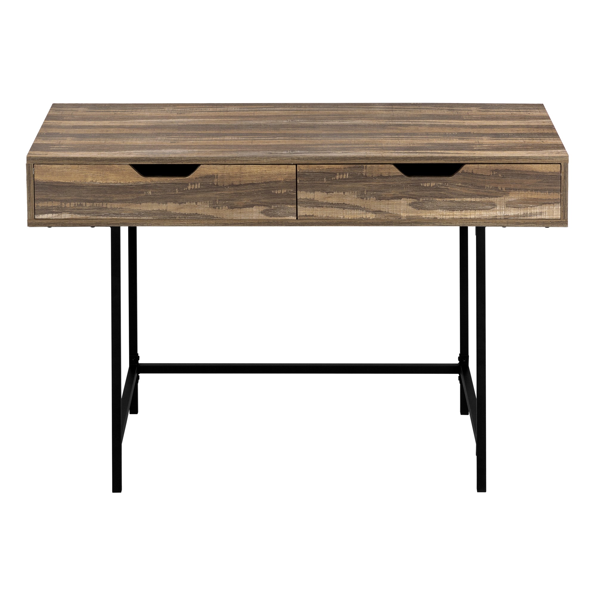 COMPUTER DESK - 48""L / BROWN RECLAIMED WOOD / BLACK METAL