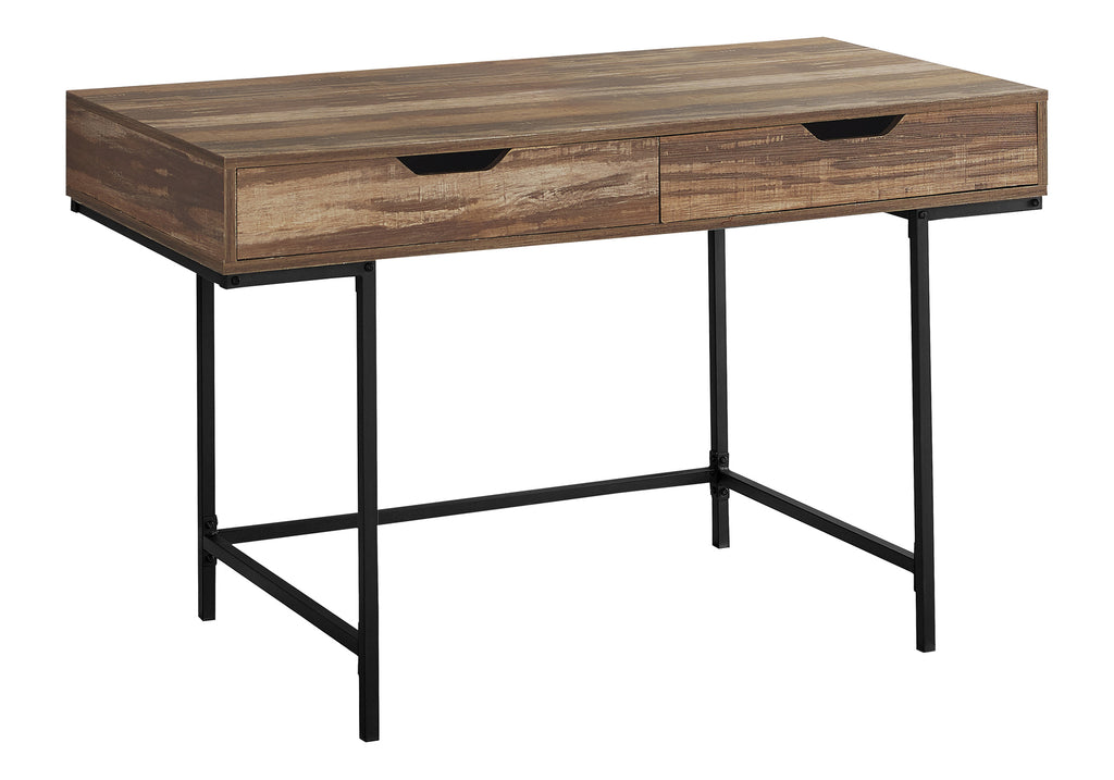 COMPUTER DESK - 48""L / BROWN RECLAIMED WOOD / BLACK METAL