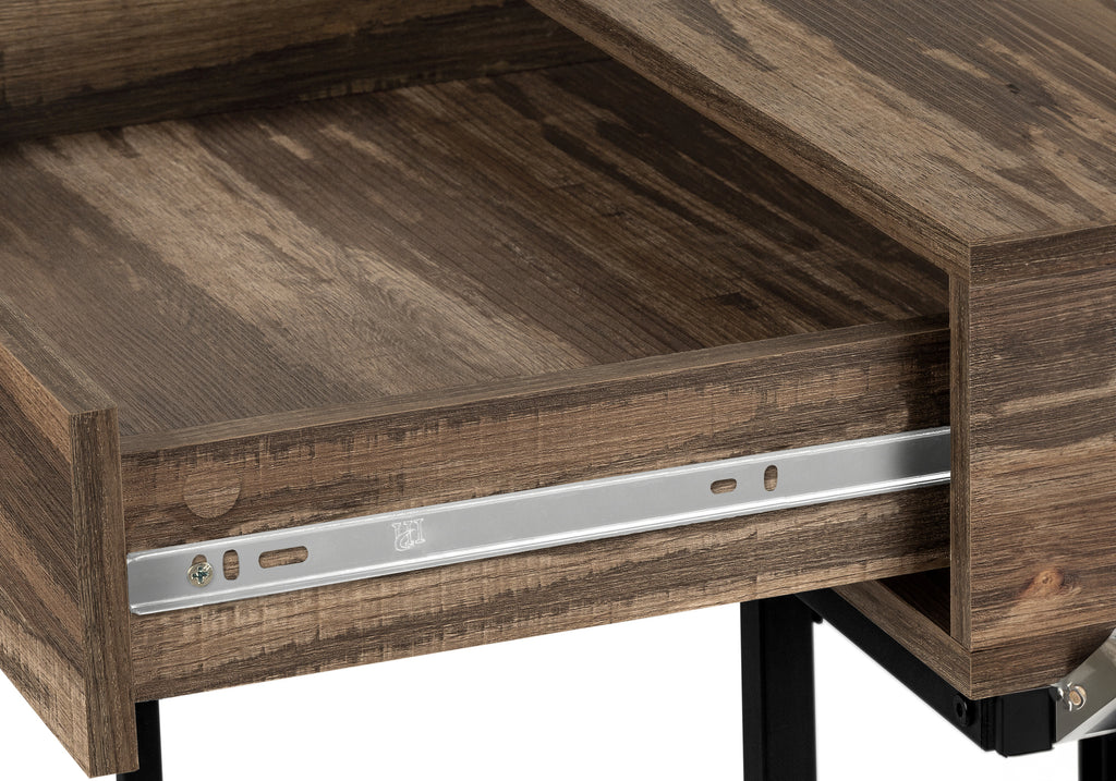 COMPUTER DESK - 48""L / BROWN RECLAIMED WOOD / BLACK METAL