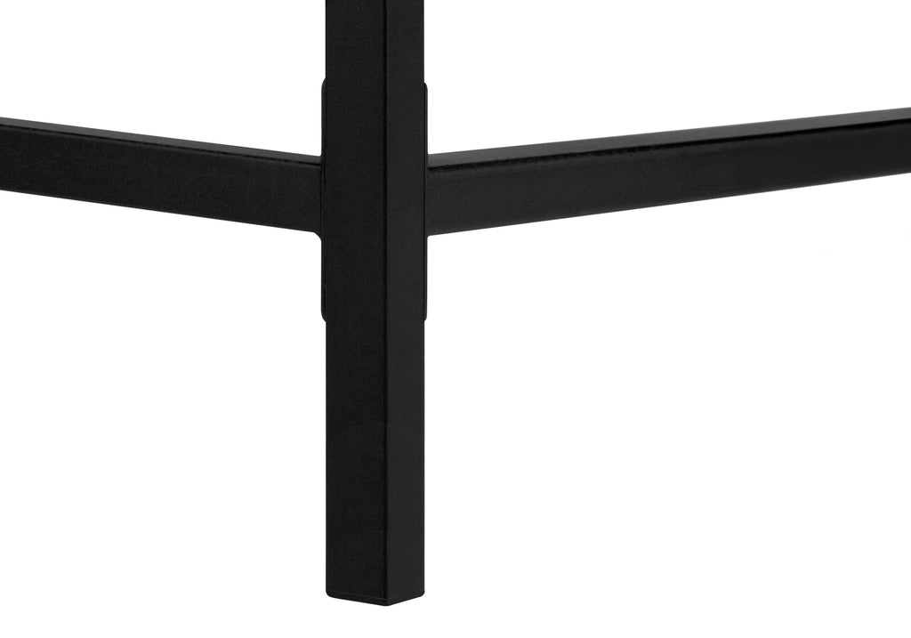 COMPUTER DESK - 48""L / GREY STONE-LOOK / BLACK METAL