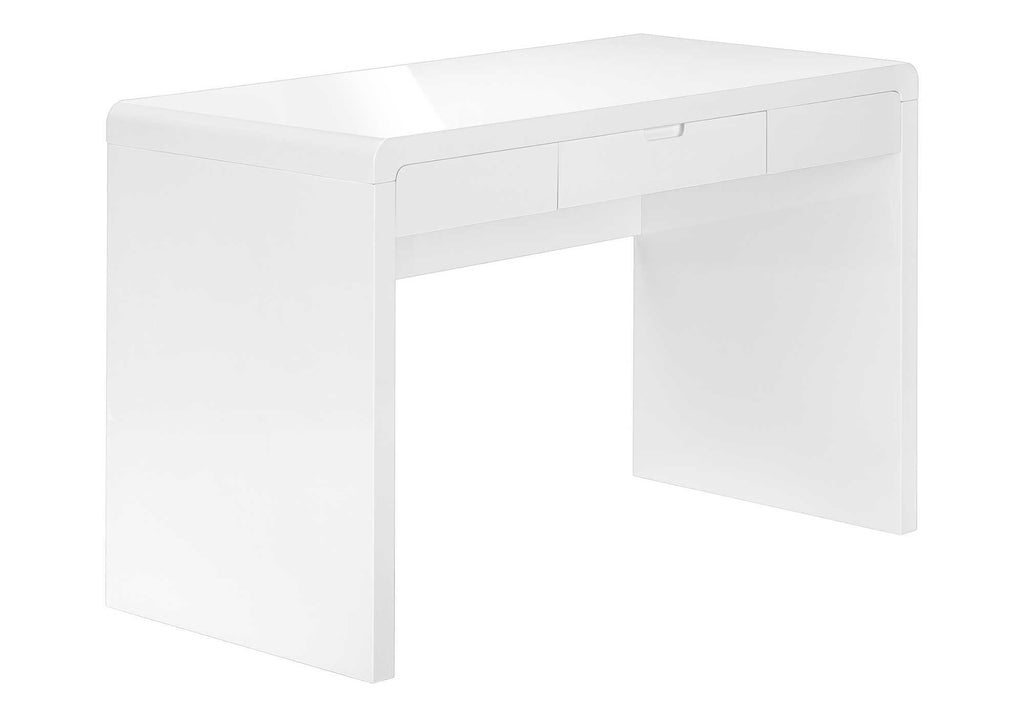 COMPUTER DESK - 48""L / HIGH GLOSSY WHITE / STORAGE DRAWER
