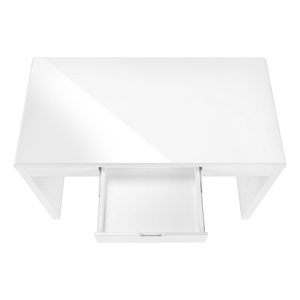 COMPUTER DESK - 48""L / HIGH GLOSSY WHITE / STORAGE DRAWER