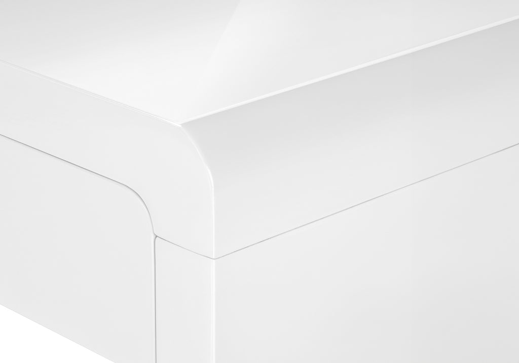 COMPUTER DESK - 48""L / HIGH GLOSSY WHITE / STORAGE DRAWER