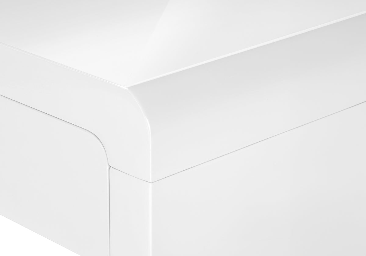 COMPUTER DESK - 48""L / HIGH GLOSSY WHITE / STORAGE DRAWER