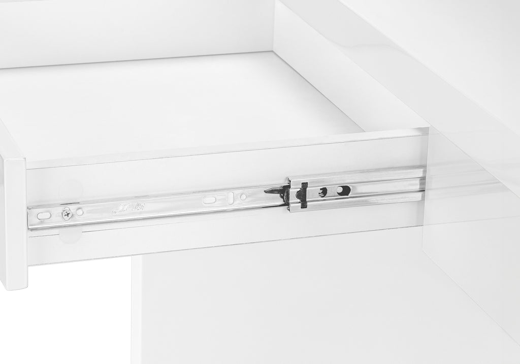 COMPUTER DESK - 48""L / HIGH GLOSSY WHITE / STORAGE DRAWER
