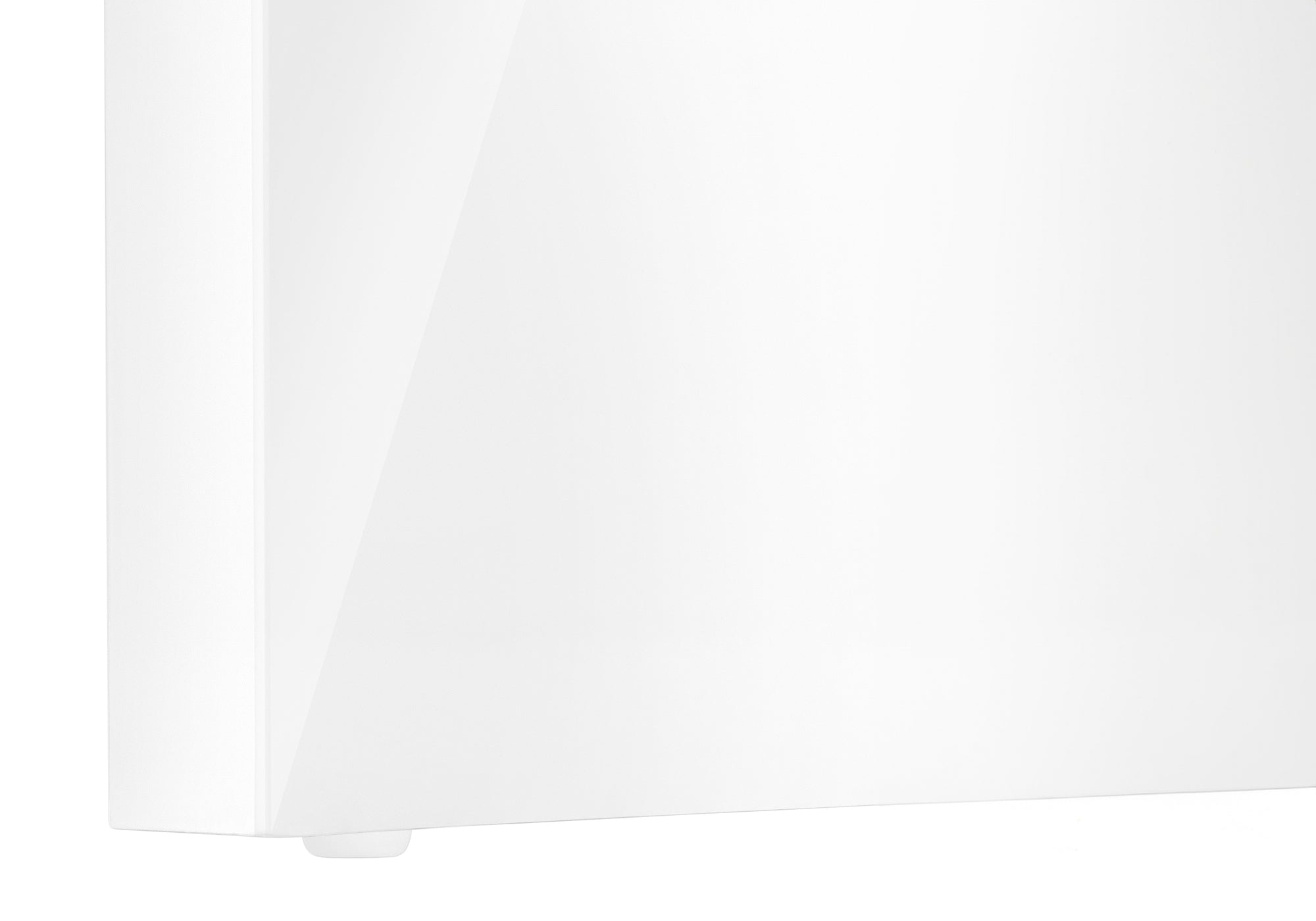 COMPUTER DESK - 60""L / HIGH GLOSSY WHITE L/R FACE DRAWER