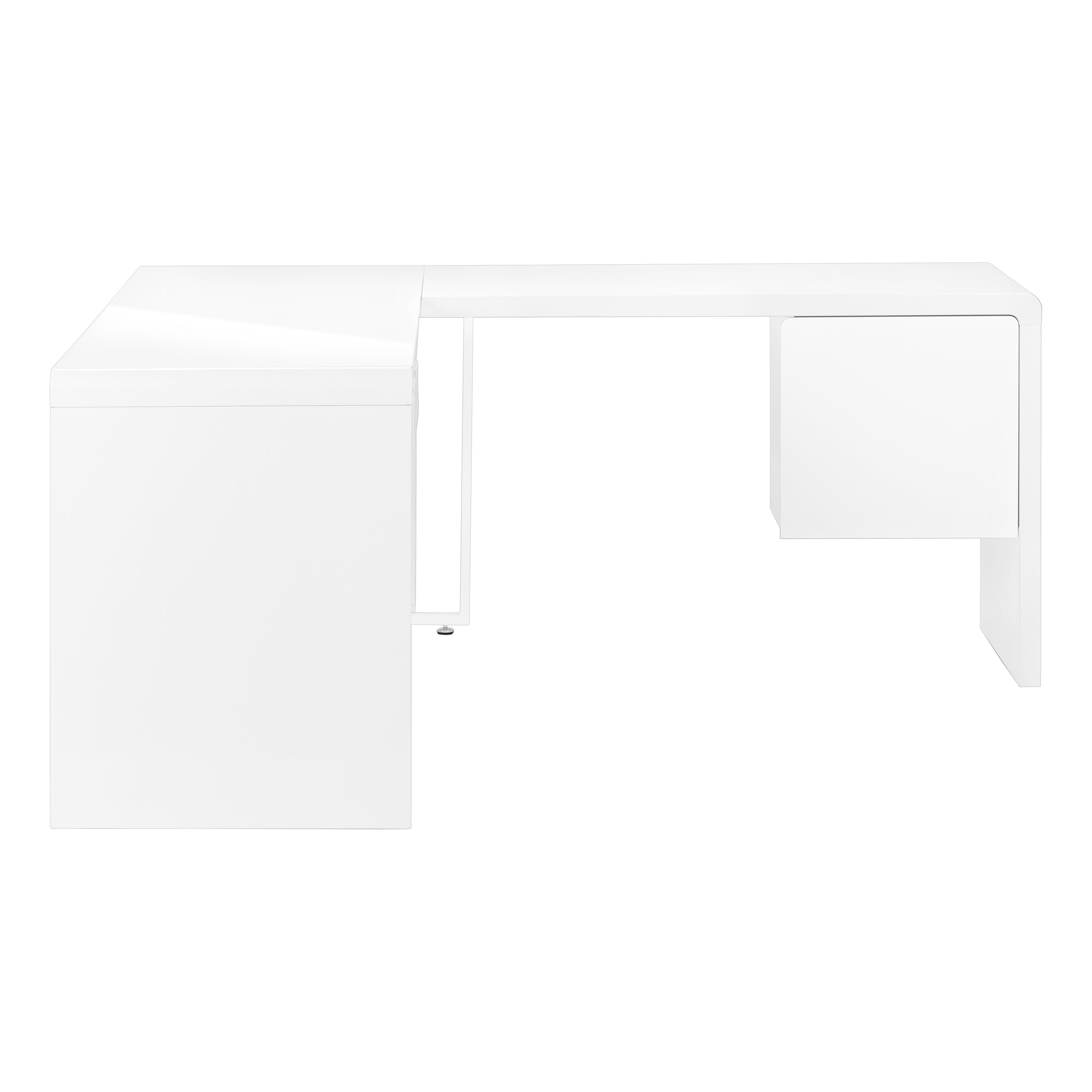COMPUTER DESK - 72""L / HIGH GLOSSY WHITE LEFT/ RIGHT FACE