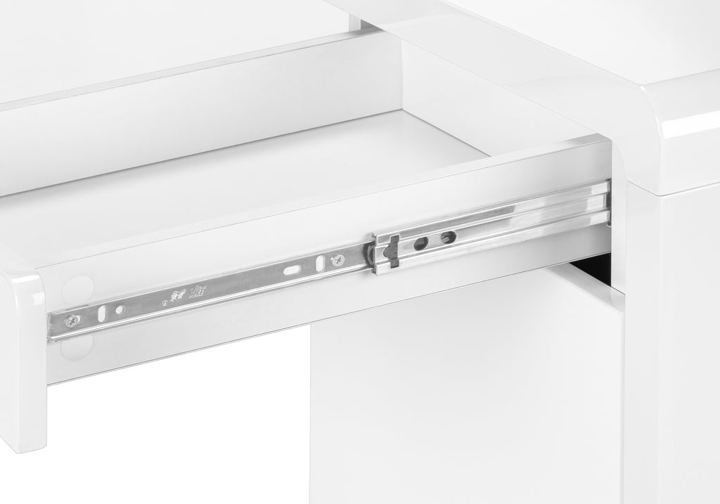 COMPUTER DESK - 72""L / HIGH GLOSSY WHITE LEFT/ RIGHT FACE