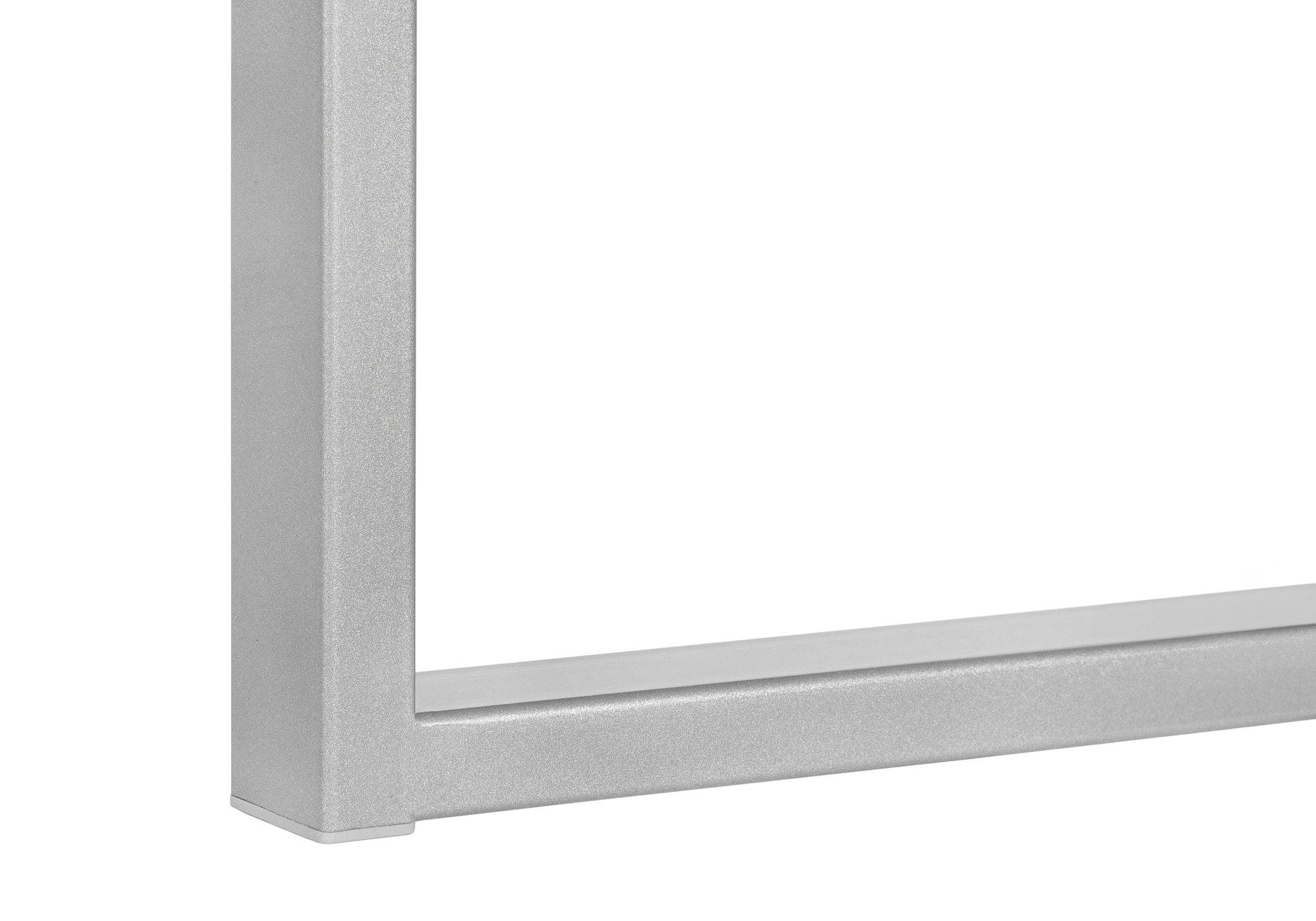 COMPUTER DESK - 60""L / WHITE / SILVER METAL L/R CORNER