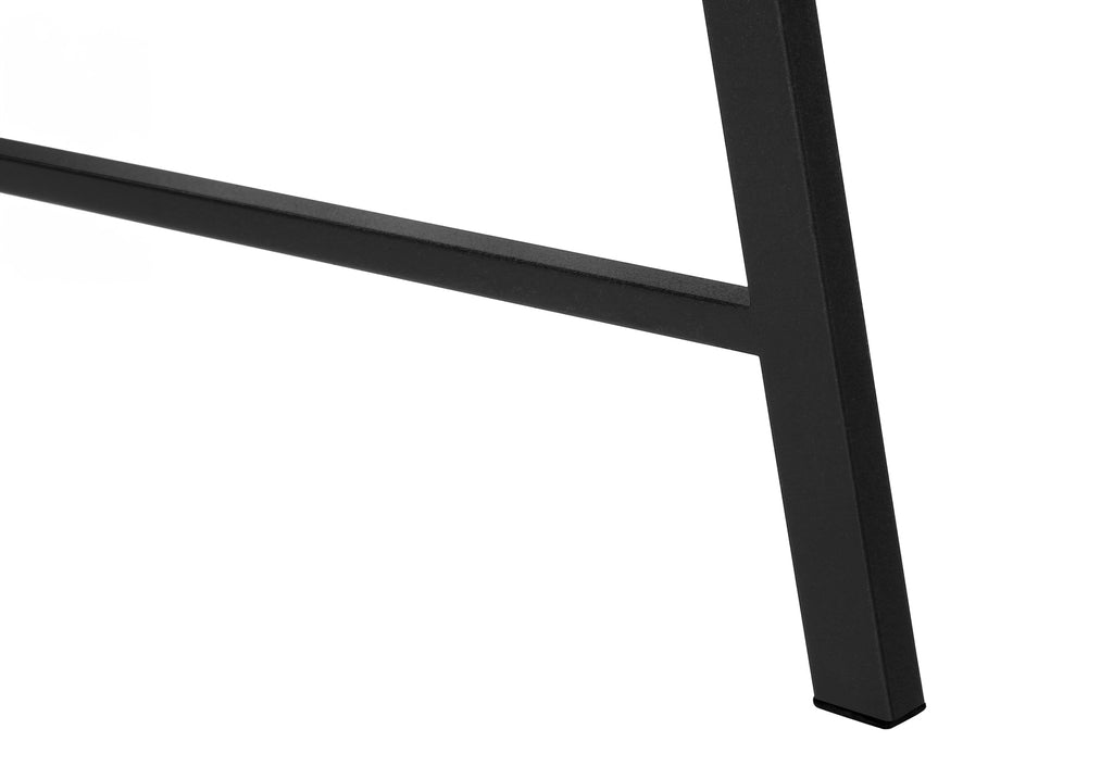 COMPUTER DESK - 48""L / ESPRESSO TOP / BLACK METAL CORNER