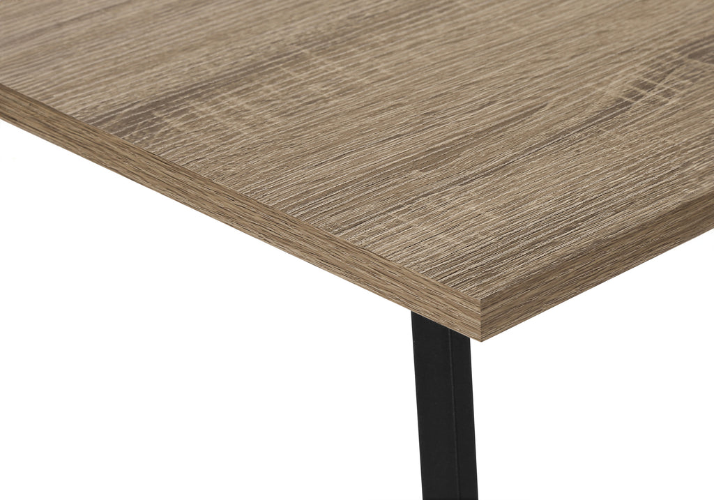 COMPUTER DESK - 48""L / DARK TAUPE TOP/ BLACK METAL CORNER