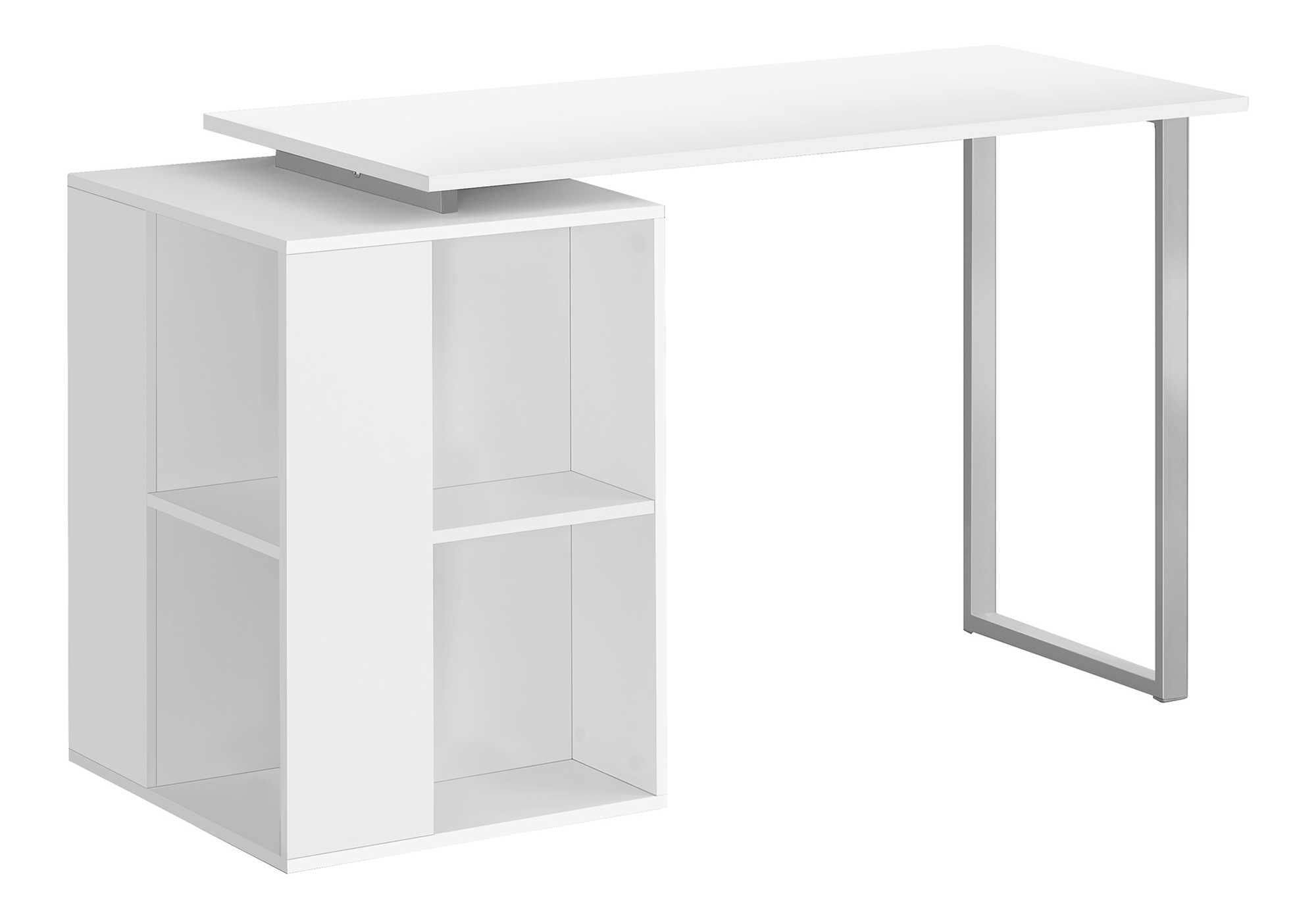 COMPUTER DESK - 55""L / WHITE LEFT OR RIGHT FACING