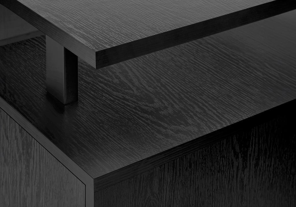 COMPUTER DESK - 48""L / BLACK OAK / BLACK METAL