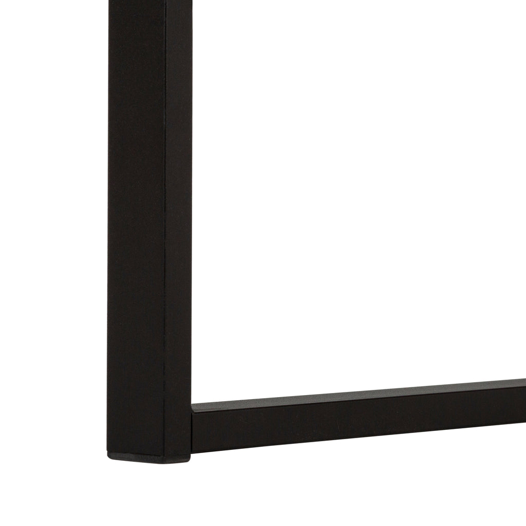 COMPUTER DESK - 70""L / WALNUT / BLACK METAL / L/R FACE