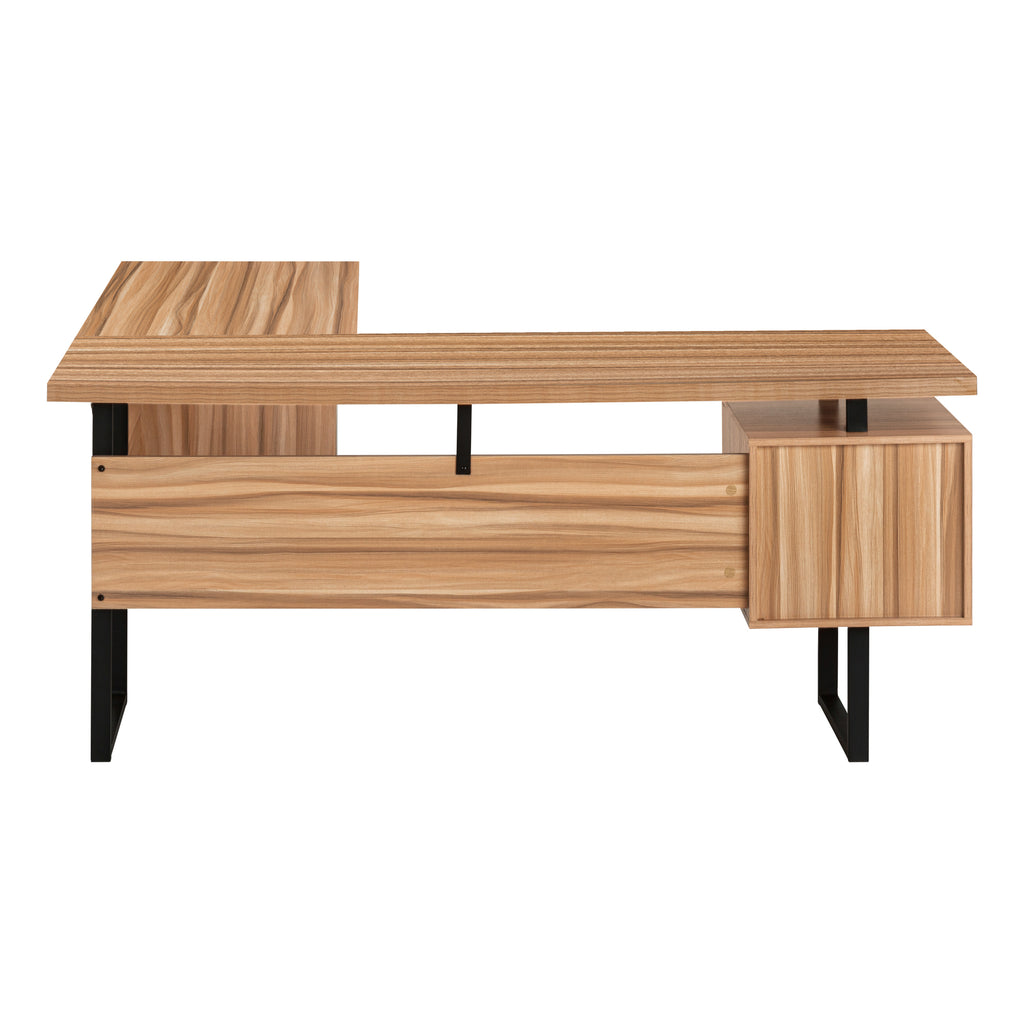 COMPUTER DESK - 70""L / RECLAIMED WOOD / BLACK METAL / L/R