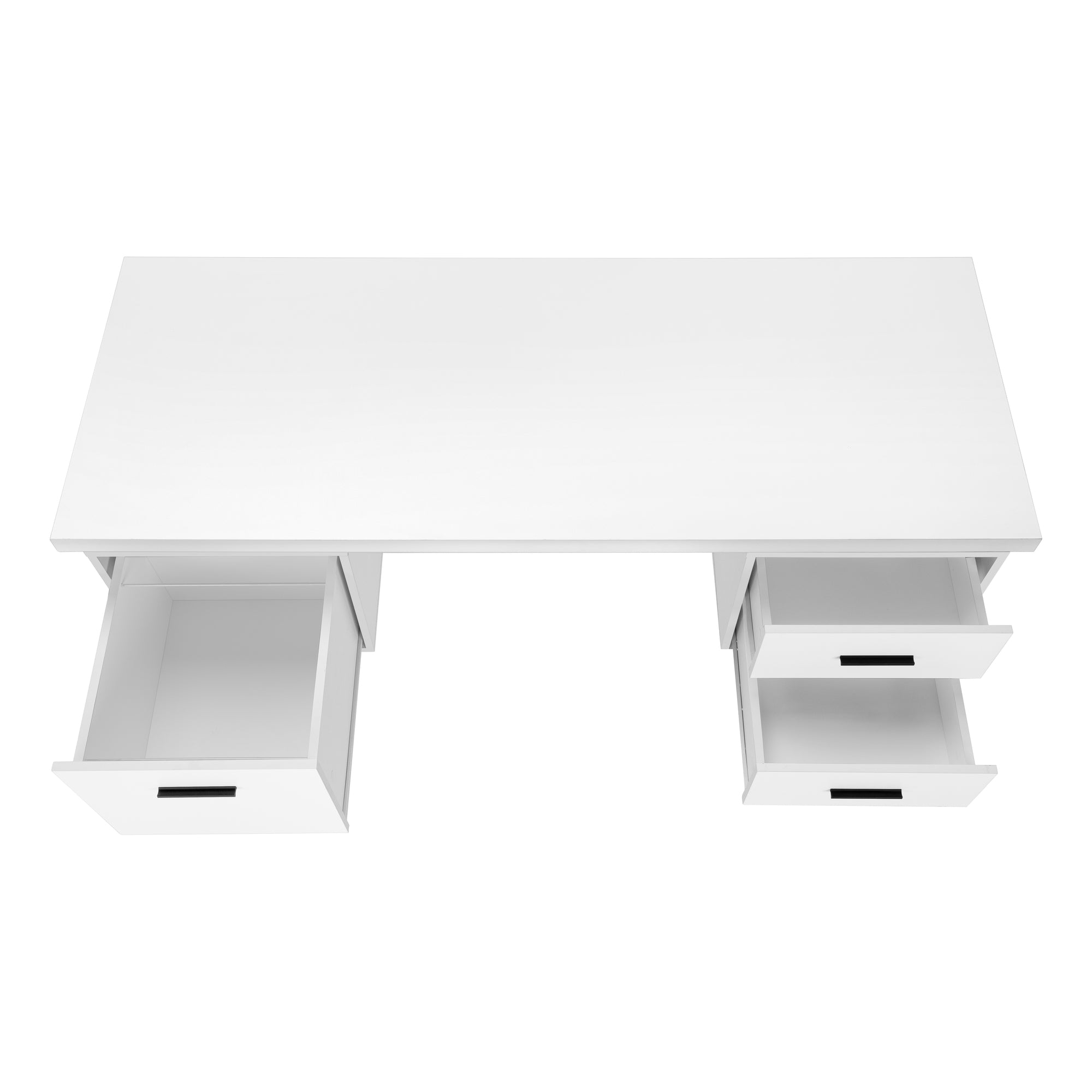 COMPUTER DESK - 60""L / WHITE / BLACK METAL