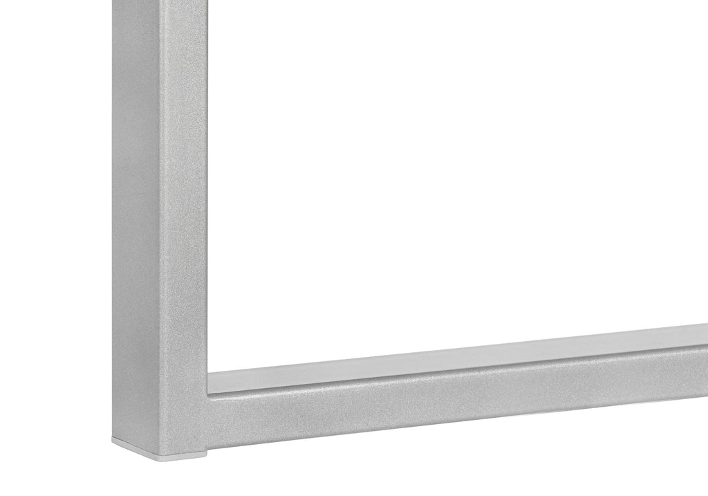 COMPUTER DESK - 60""L / WHITE/ GREY CONCRETE/ SILVER METAL