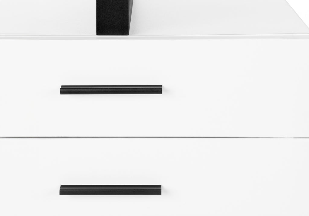 COMPUTER DESK - 48""L / WHITE / BLACK METAL / L/R FACE