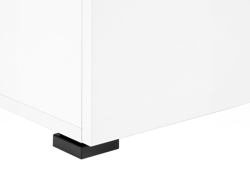 COMPUTER DESK - 48""L / WHITE / BLACK METAL / L/R FACE