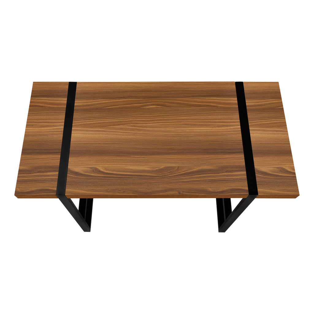 COMPUTER DESK - 48""L / WALNUT / BLACK METAL