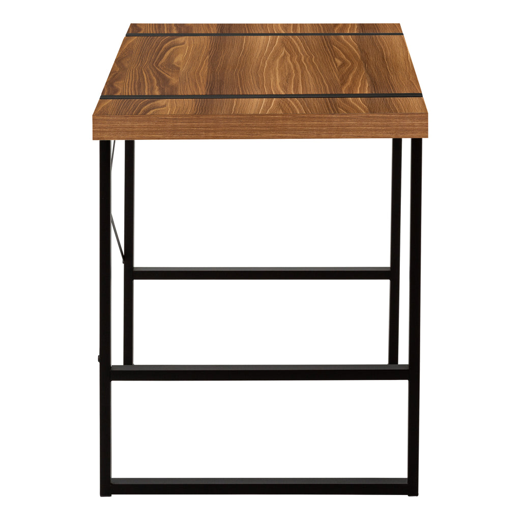 COMPUTER DESK - 48""L / WALNUT / BLACK METAL