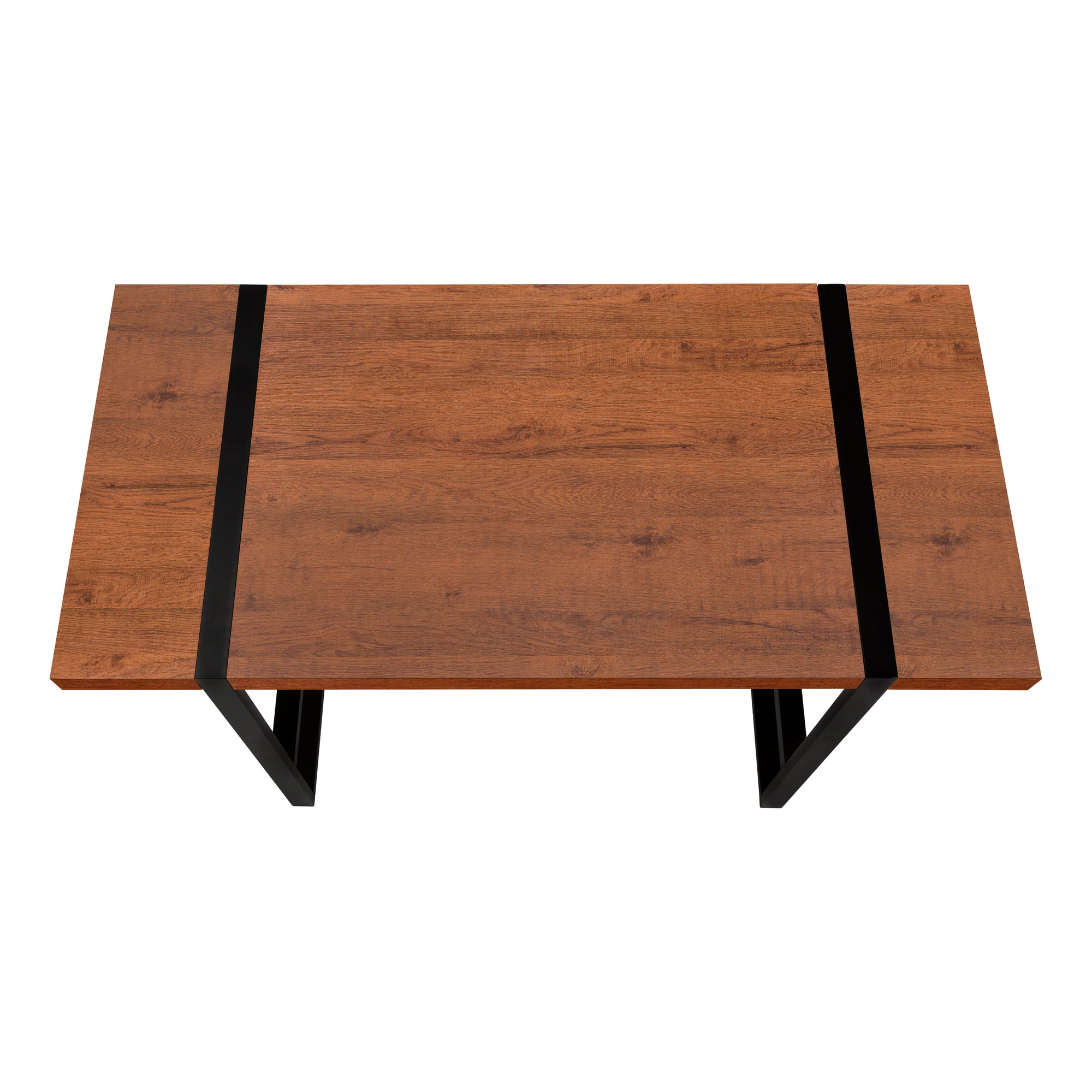 COMPUTER DESK - 48""L / CHERRY / BLACK METAL