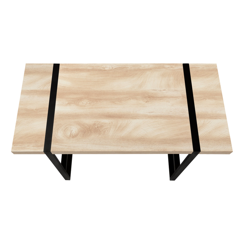COMPUTER DESK - 48""L / NATURAL / BLACK METAL