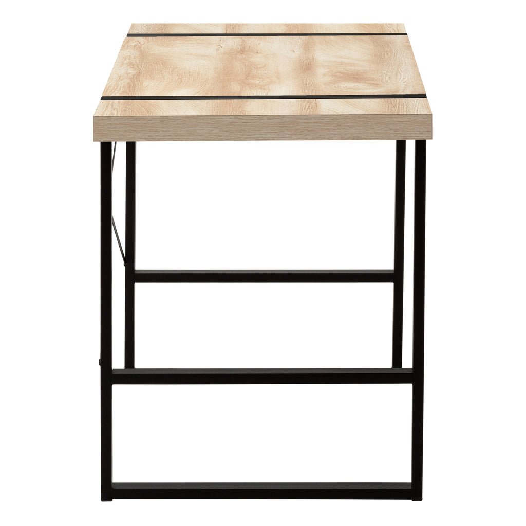 COMPUTER DESK - 48""L / NATURAL / BLACK METAL