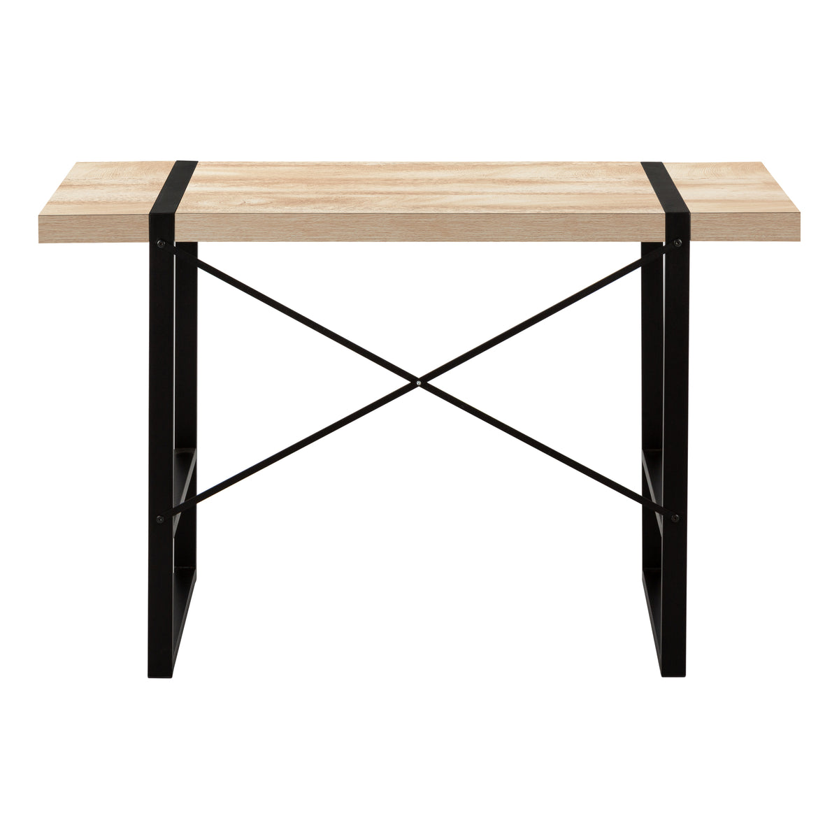 COMPUTER DESK - 48""L / NATURAL / BLACK METAL