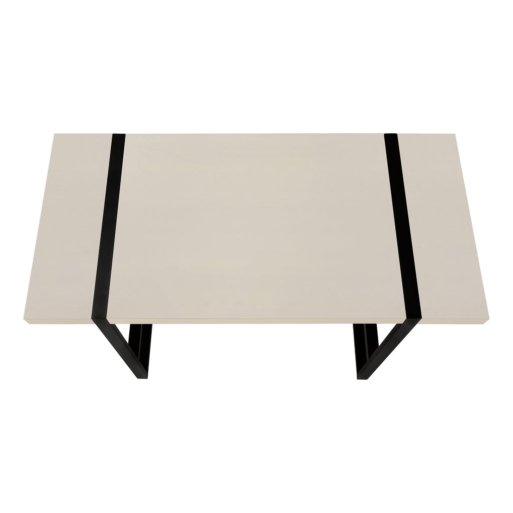 COMPUTER DESK - 48""L / MODERN TAUPE / BLACK METAL
