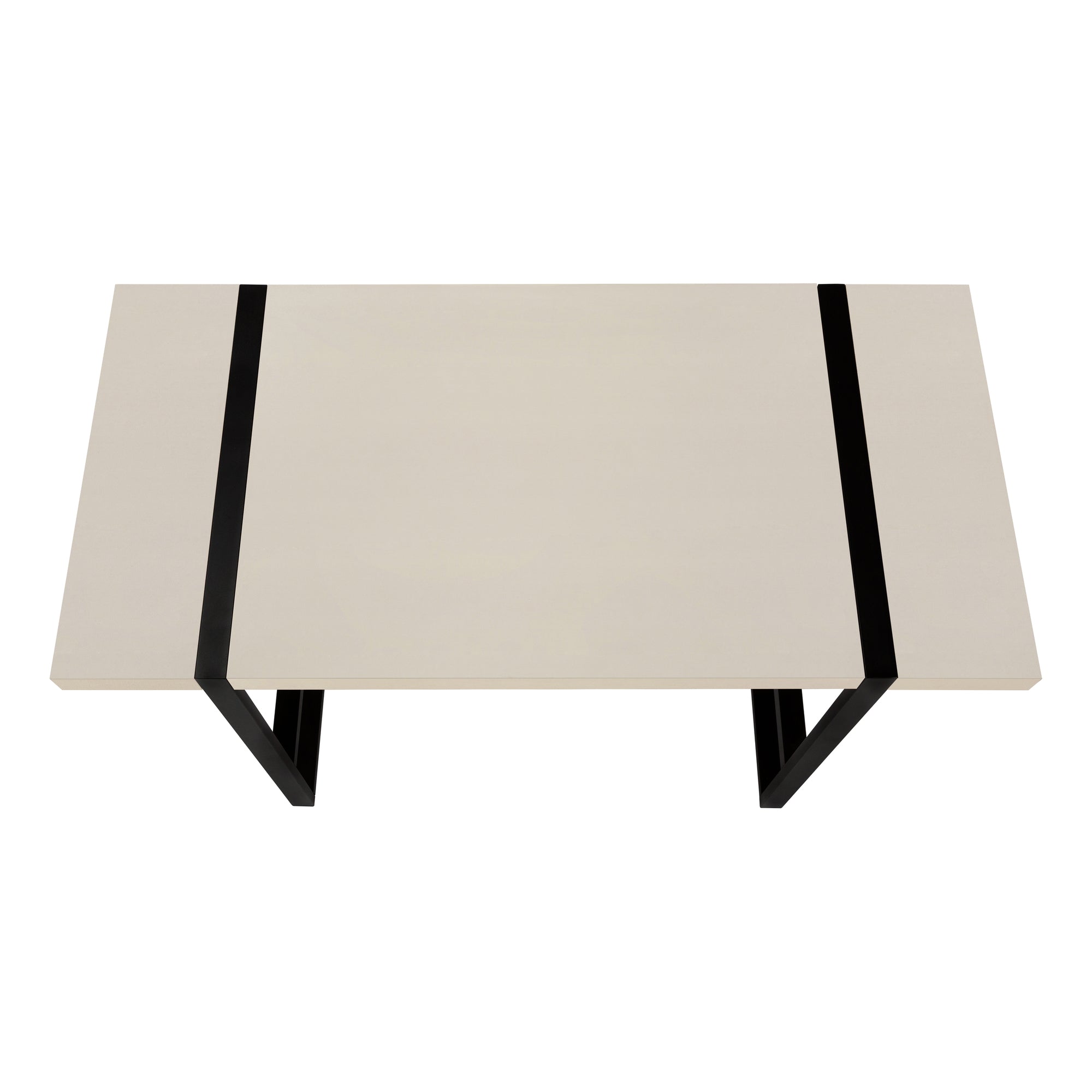COMPUTER DESK - 48""L / MODERN TAUPE / BLACK METAL