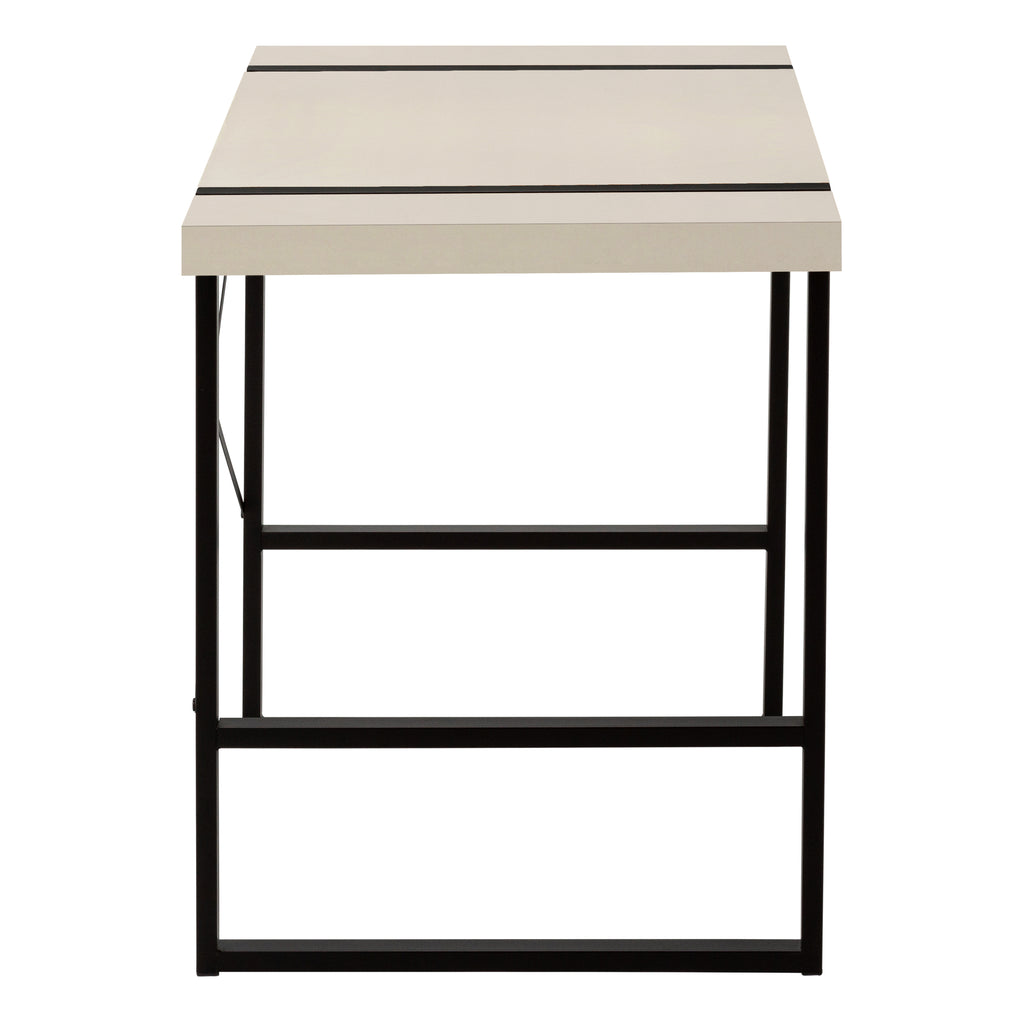 COMPUTER DESK - 48""L / MODERN TAUPE / BLACK METAL