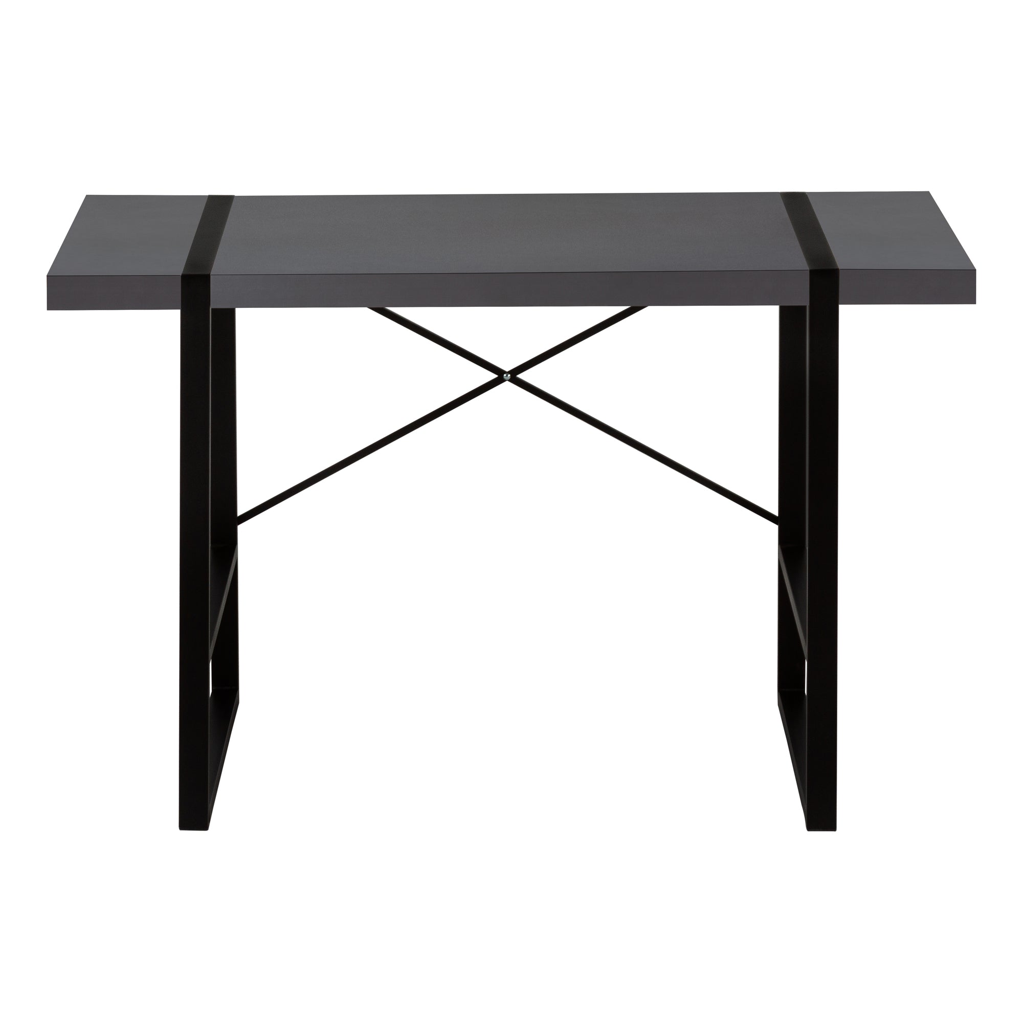 COMPUTER DESK - 48""L / MODERN GREY / BLACK METAL