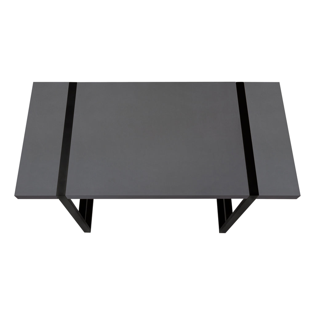 COMPUTER DESK - 48""L / MODERN GREY / BLACK METAL