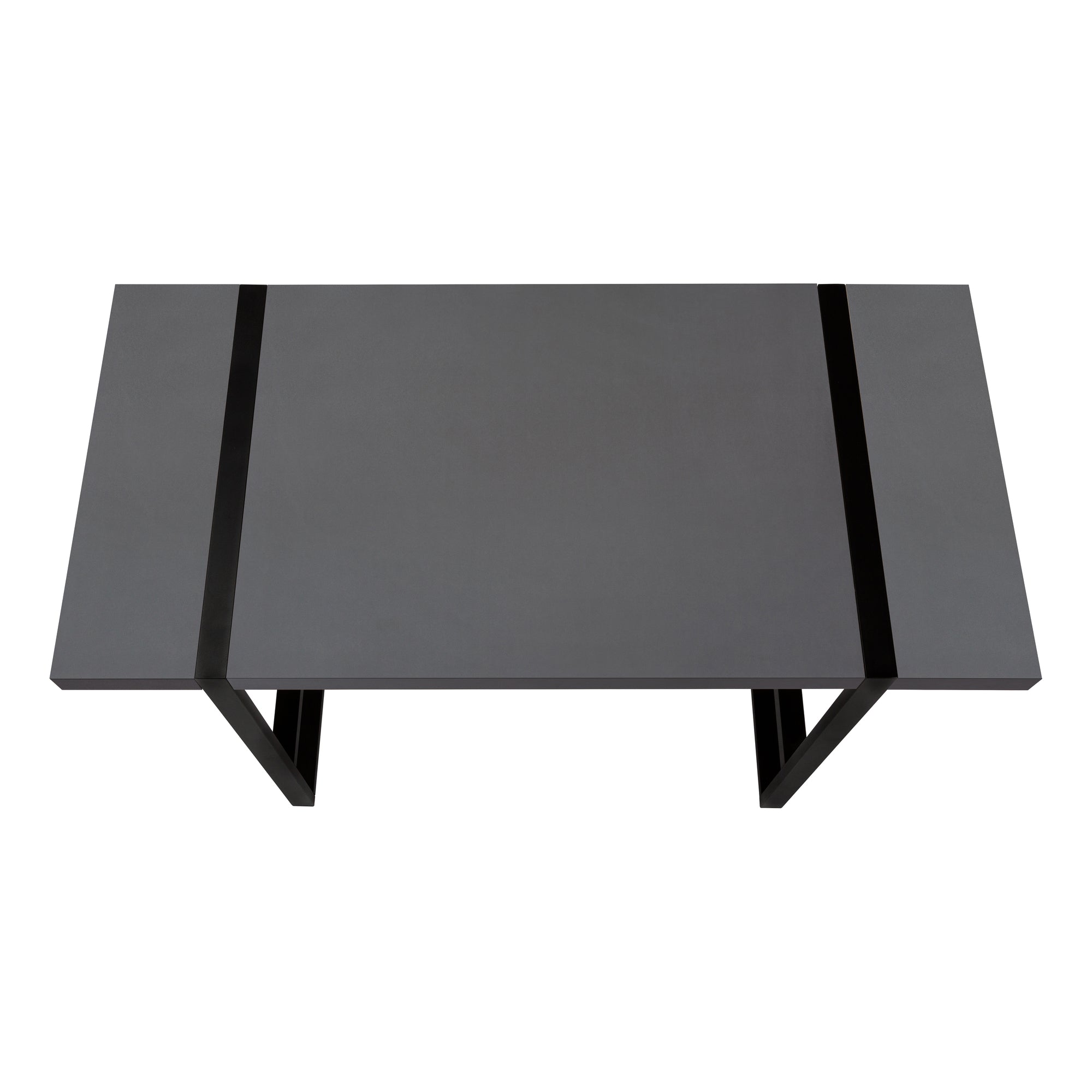 COMPUTER DESK - 48""L / MODERN GREY / BLACK METAL