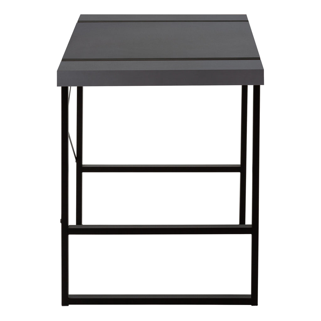 COMPUTER DESK - 48""L / MODERN GREY / BLACK METAL