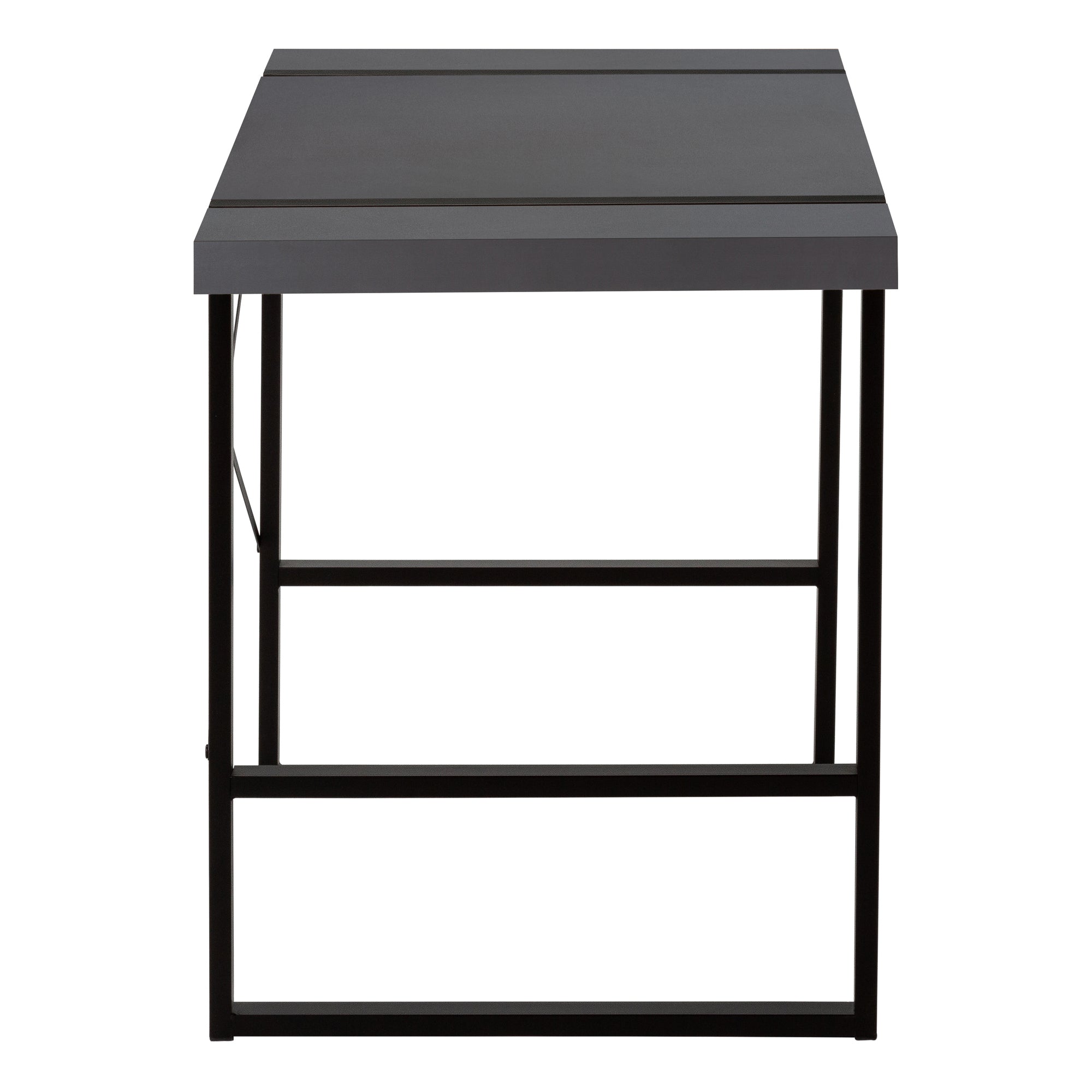 COMPUTER DESK - 48""L / MODERN GREY / BLACK METAL