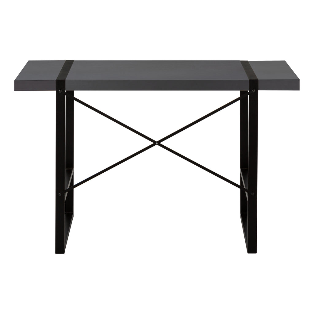 COMPUTER DESK - 48""L / MODERN GREY / BLACK METAL